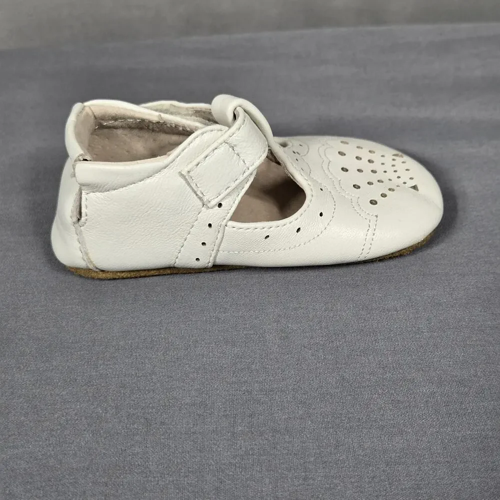 Livie & Luca Shoes Baby Girls Size 6-12M White Leather Mary Jane Soft Sole